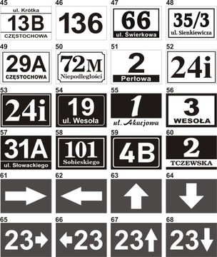 Tabliczka informacyjna lub adresowa 20x30cm