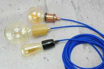 Васильковый цвет кабель паук плетеный кабель лофт ретро для DIY PRL лампы