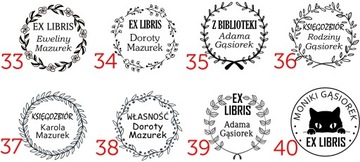 НАБОР КРУГЛОЙ ШТАМПЫ GRIEF EXLIBRIS EX LIBRIS ДИАМЕТР 4 СМ
