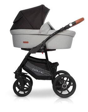 Riko Basic 2in1 Grey - НАДУВАННЫЕ КОЛЕСА, БОЛЬШАЯ ГОНДОЛЛА