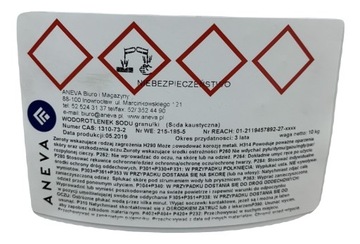 WODOROTLENEK SODU soda kaustyczna GRANULKI 10kg