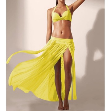 ДЛИННАЯ ПЛЯЖНАЯ ЮБКА, ТЮЛЬ МАКСИ ЦВЕТА