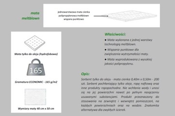 Sorbent rolka olejowa ECONOMIC 76cm x 92m Atest
