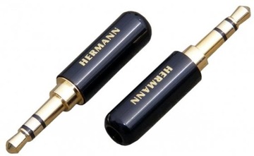 Wtyk mały mini Jack 3,5 STEREO czarny SLIM HQ(2973