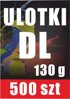 Ulotki DL 500 szt kreda 130g - Offset
