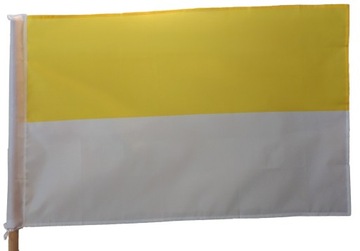 FLAGA ŻÓŁTO-BIAŁA 120 x 75 cm PAPIESKA KOŚCIELNA