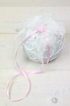 Шифоновый гребешок с бантиком в стиле причастия