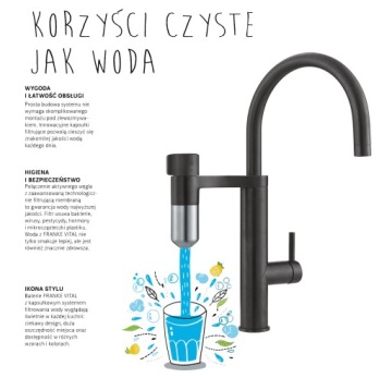 СМЕСИТЕЛЬ FRANKE VITAL J С КАПСУЛЬНЫМ ФИЛЬТРОМ 500 Л