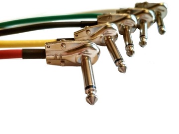 Akmuz kabel 2 x jack kąt do efektów 0,3 m PŁASKI