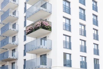 francuskie szampańskie HORTENSJE balkon OSŁONA