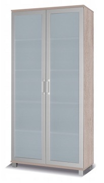 Regał szkło dwudrzwiowy 100cm dąb sonoma X22
