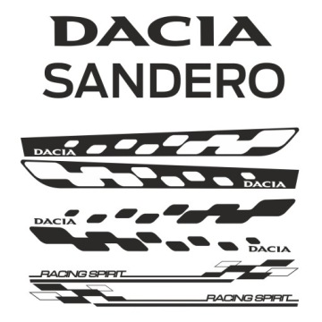 Samolepky Dacia Sandero boční pruhy Fólie Dlouholetá
