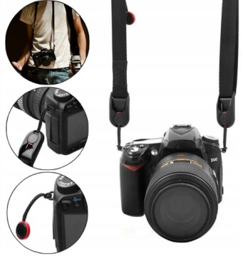 Футляр для ключей с ремешком для фотоаппарата, нейлоновый, черный, легкий