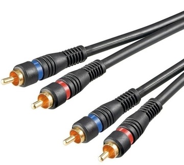 GOOBAY kabel audio stereo ekran. RCA Cinch 5 m