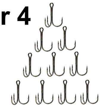 Сверхпрочные тройные анкеры №4 Б. НИКЕЛЬ x10 шт.