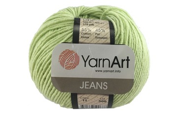 Włóczka YarnArt JEANS 50g/160m c.11 jasny zielony