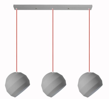 Lampa sufitowa Potrójna Styl Szara Metalowa