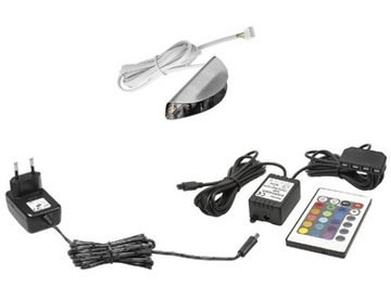 Oświetlenie LED na 1 półkę szklaną RGB + pilot