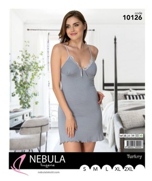 SEXY KOSZULKA NOCNA Halka na Ramiączka Koronka XL