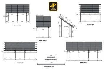 Двухопорная фотоэлектрическая конструкция PRW2H4x6