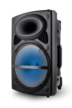 МОЩНЫЙ ПОРТАТИВНЫЙ ДИНАМИК BLUETOOTH + 2 БЕСПРОВОДНЫХ МИКРОФОНА