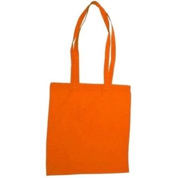Torba BAWEŁNIANA płocienna EKO ZAKUPY Shopperbag siatka na zakupy pomarańcz