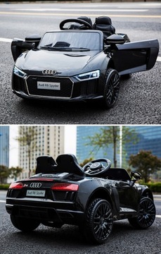АККУМУЛЯТОРНЫЙ АВТОМОБИЛЬ AUDI R8 SPYDER ДЕТСКИЙ АВТОМОБИЛЬ ПУЛЬТ ДИСТАНЦИОННОГО УПРАВЛЕНИЯ LED РАДИО EVA