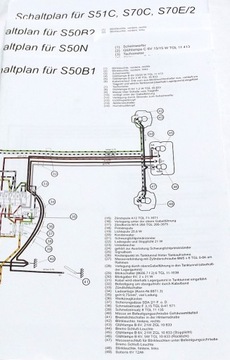 Электромонтаж Simson S50, S51, S70 + схемы