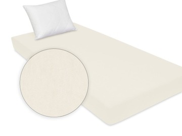 Prześcieradło 60/120 cm ecru solidne z gumką
