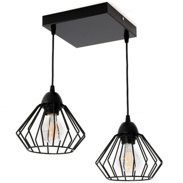 Lampa wisząca sufitowa żyrandol 2 loft led edison