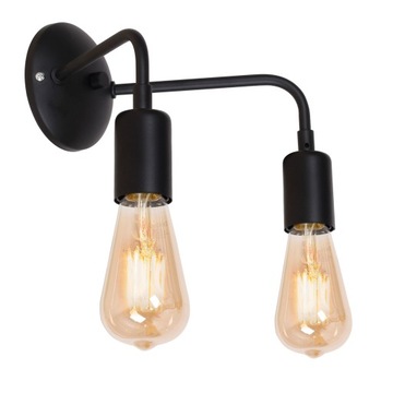 Lampa kinkiet czarny podwójny loft BORA 0752 L