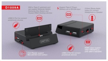 Док-станция UNITEK D1009A USB-C