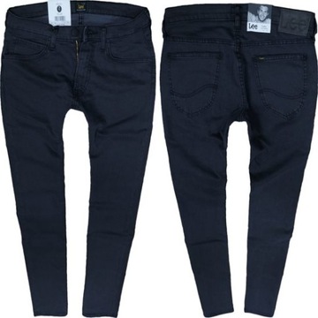LEE LUKE jeansy GREY SPARK stretch rurki W30 L32