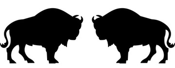 наклейка олень на скандинавскую машину 15см