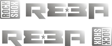 REBA ROCK SHOX srebrna naklejka Amortyzator 135-2C