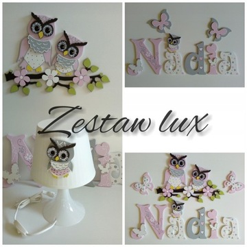 DUŻE DREWNIANE LITERKI 3D IMIĘ DZIECKA 5 LITEROWE