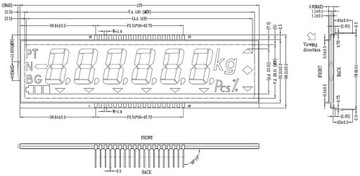ART LCD 6 цифр + символы (кг, шт) Трансфлективный