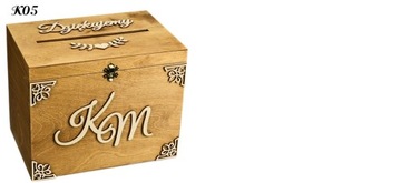 Коробка для конвертов и набора обручальных колец в деревенском стиле