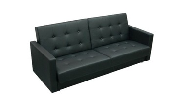 Kanapa sofa wersalka 221 czarna eko skóra