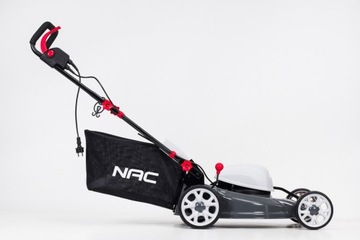 ЭЛЕКТРИЧЕСКАЯ КОСИЛКА NAC ИНДУКЦИОННЫЙ ДВИГАТЕЛЬ 46 см 1800 Вт Корзина 45 л Сталь