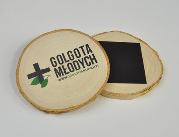 Деревянный магнит на холодильник с сувенирной печатью 100 шт.