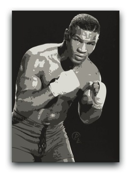 MIKE TYSON - OBRAZ 40x30 - bokser plakat canvas