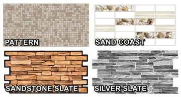 PANELE ŚCIENNE 3D Z PCV PRÓBKI, WZORNIK OKŁADZINA