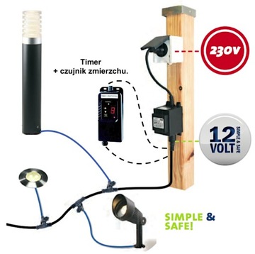 Lampa led,oprawa najazdowa.1W/12 V, lampy ogrodowe