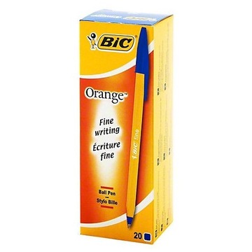 BIC ORANGE DŁUGOPIS NIEBIESKI 0,3MM KARTONIK 20SZT