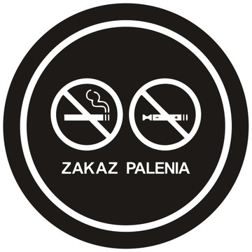 NAKLEJKA ZAKAZ PALENIA PAPIEROSÓW 10X10cm