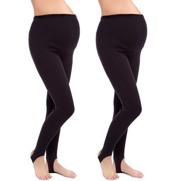 2X LEGGINSY OCIEPLANE CIĄŻA ZAPIĘTKA GETRY PREG-LS