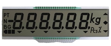ART LCD 6 cyfr + symbole (kg, Pcs) Transflective