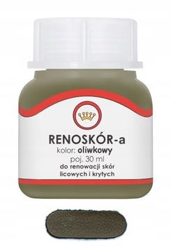 RENOSKÓR FARBA LAKIER DO SKÓRY OLIWKOWY