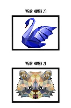 PLAKAT A3 W CZARNEJ RAMCE ZWIERZĘTA SALON PREZENT